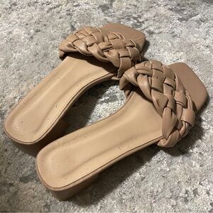 SHEIN Braided Design Chunky Low Block Heels